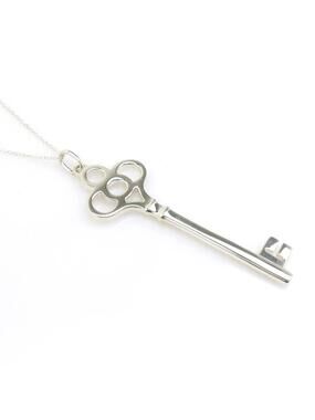 Auth Tiffany&Co. Crown Key Necklace #293882T24B